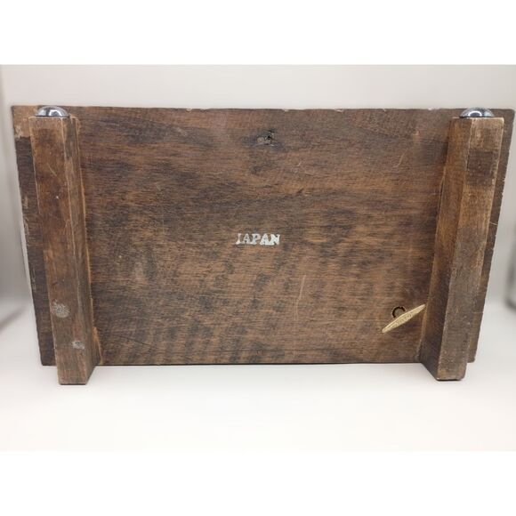 Vintage MCM 1950s Japanese Wood Chest Felt Lined Jewelry WORKING Music Box - Picture 8 of 11